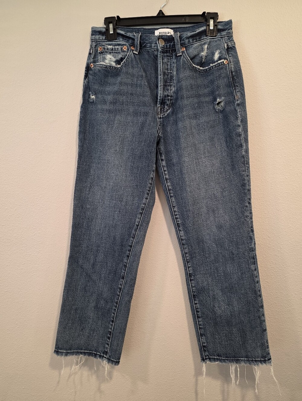 Pistola Charlie High Rise Straight Leg Jeans in Eternal - Picture 2 of 6
